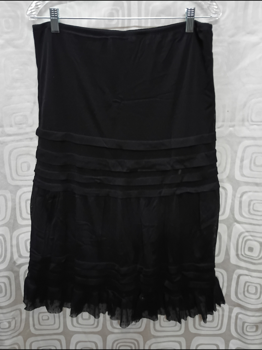 Worthington Black Tiered A-Line Skirt